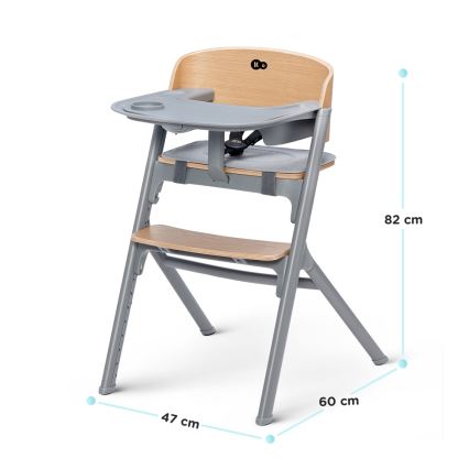 KINDERKRAFT SELECT - Hranilica 3u1 LIVY Premium hrast