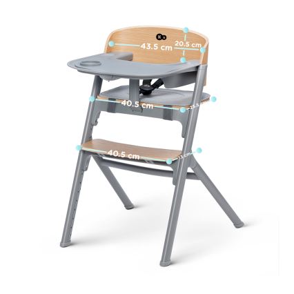 KINDERKRAFT SELECT - Hranilica 3u1 LIVY Premium hrast