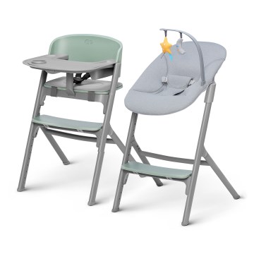 KINDERKRAFT SELECT - Hranilica 3u1 LIVY Premium Olive green + ležaljka CALMEE
