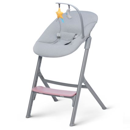 KINDERKRAFT SELECT - Hranilica 3u1 LIVY Premium Aster pink + ležaljka CALMEE