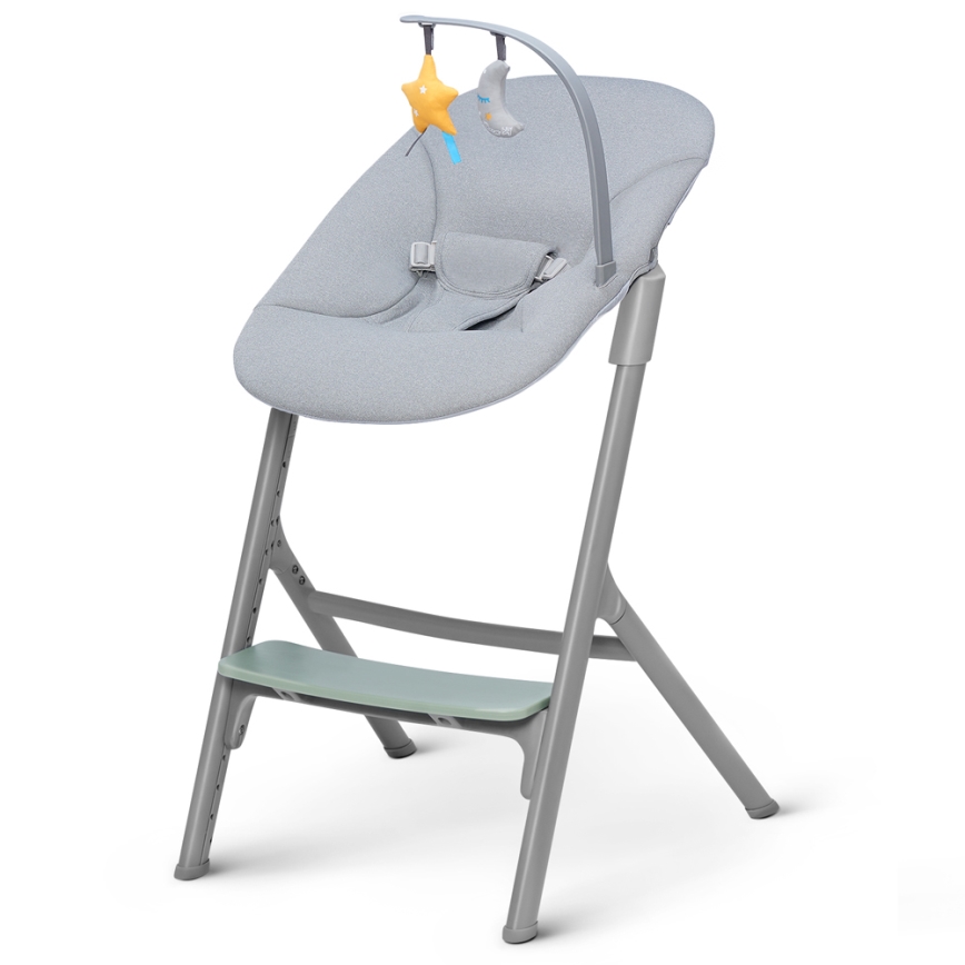 KINDERKRAFT SELECT - Hranilica 3u1 LIVY Premium Olive green + ležaljka CALMEE