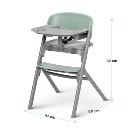KINDERKRAFT SELECT - Hranilica 3u1 LIVY Premium Olive green + ležaljka CALMEE
