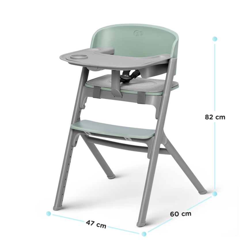 KINDERKRAFT SELECT - Hranilica 3u1 LIVY Premium Olive green + ležaljka CALMEE