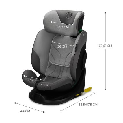 KINDERKRAFT SELECT - Autosjedalica I-FIX (40-150 cm) Cool grey