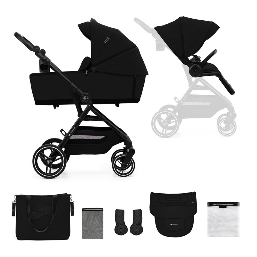 KINDERKRAFT SELECT - Kombinirana kolica 2u1 YOXI Pure black
