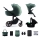 KINDERKRAFT SELECT - Kombinirana kolica 3u1 PRIME 2 Premium Dark green + autosjedalica