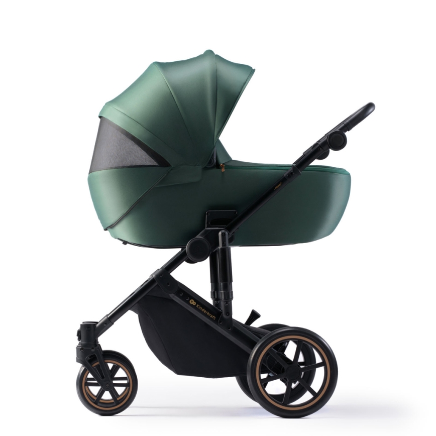 KINDERKRAFT SELECT - Kombinirana kolica 3u1 PRIME 2 Premium Dark green + autosjedalica