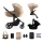 KINDERKRAFT SELECT - Kombinirana kolica 3u1 PRIME 2 Premium Sandrose beige + autosjedalica