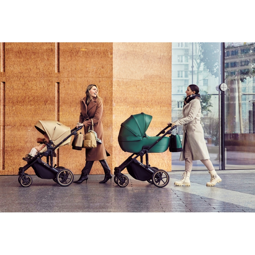 KINDERKRAFT SELECT - Kombinirana kolica 3u1 PRIME 2 Premium Sandrose beige + autosjedalica