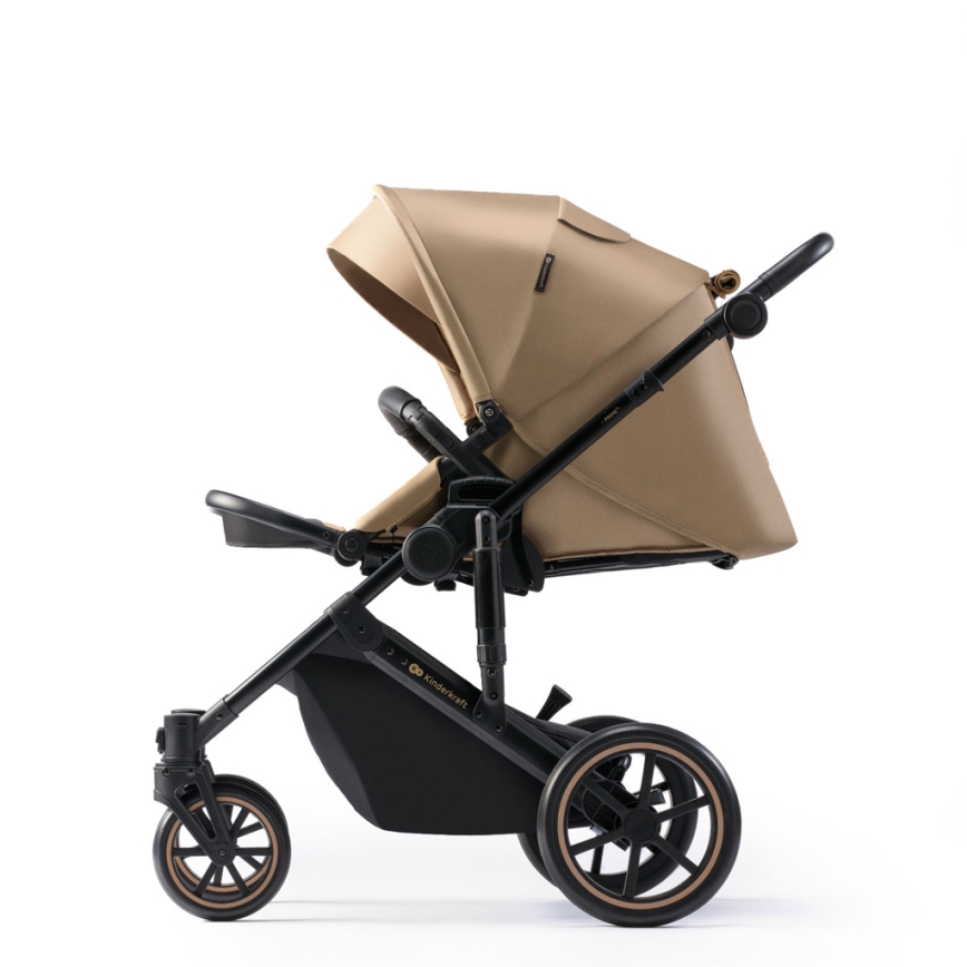KINDERKRAFT SELECT - Kombinirana kolica 3u1 PRIME 2 Premium Sandrose beige + autosjedalica