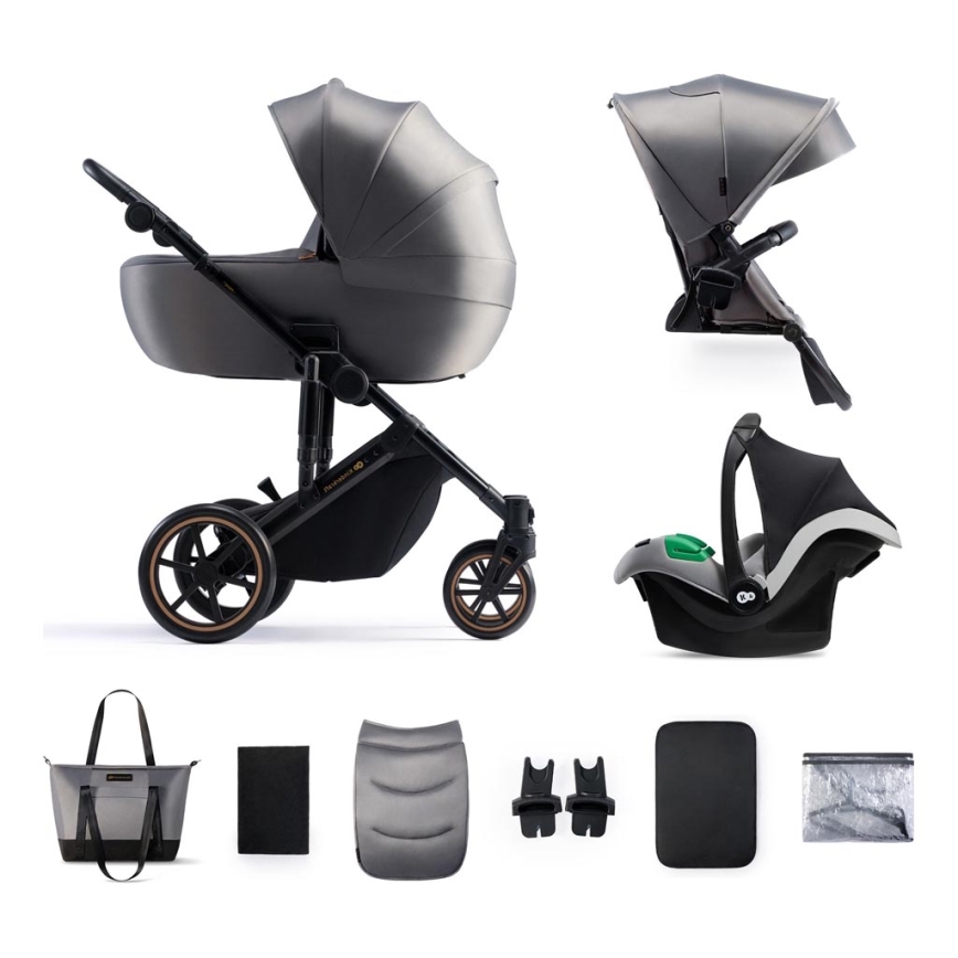 KINDERKRAFT SELECT - Kombinirana kolica 3u1 PRIME 2 Premium Shadow grey + autosjedalica