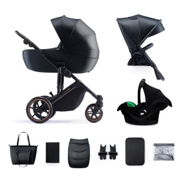KINDERKRAFT SELECT - Kombinirana kolica 3u1 PRIME 2 Premium Venezian black + autosjedalica