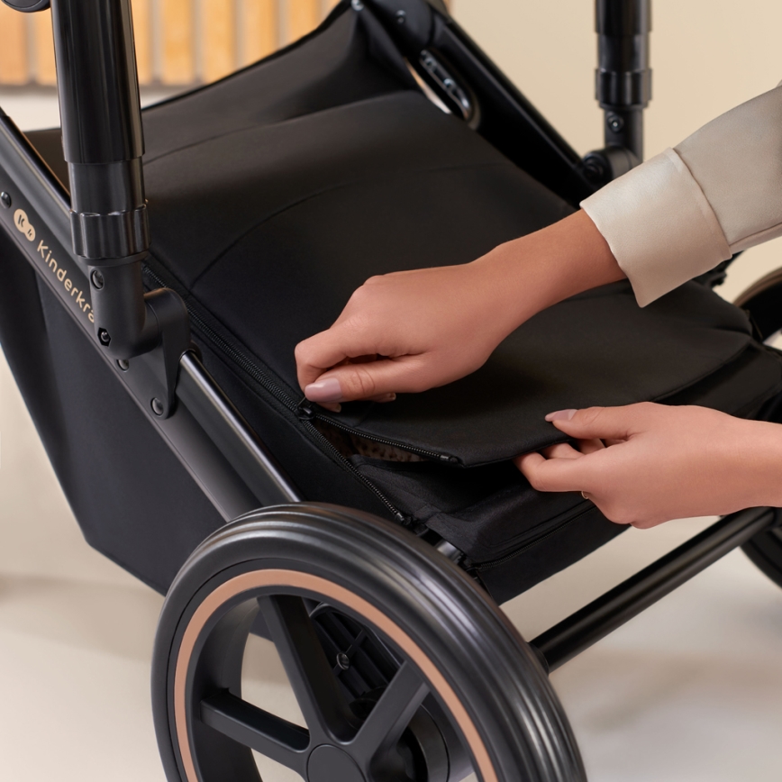 KINDERKRAFT SELECT - Kombinirana kolica 3u1 PRIME 2 Premium Venezian black + autosjedalica