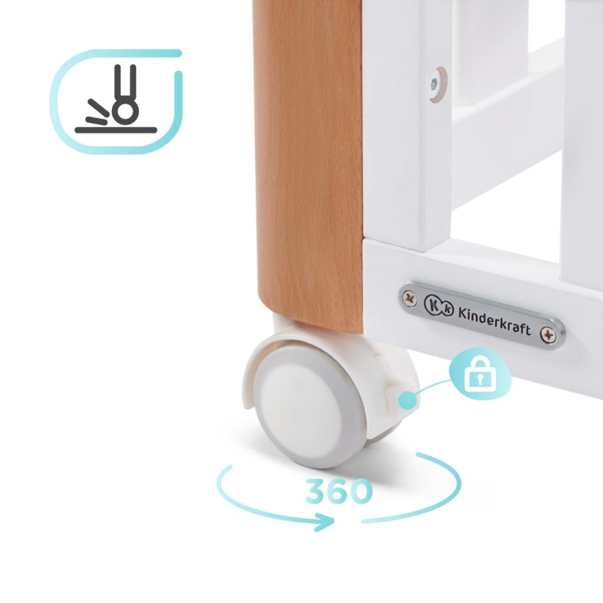 KINDERKRAFT SELECT - KOYA Premium dječji krevetić 4u1 buk/bor