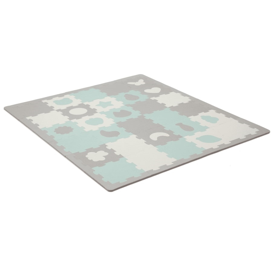 KINDERKRAFT - Pjenaste puzzle LUNO 30kom siva/menta