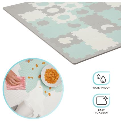 KINDERKRAFT - Pjenaste puzzle LUNO 30kom siva/menta