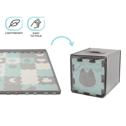 KINDERKRAFT - Pjenaste puzzle LUNO 30kom siva/menta
