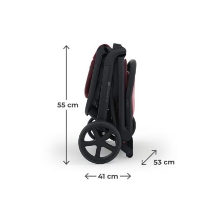 KINDERKRAFT SELECT - Sportska dječja kolica NUBI 3 Dark Ruby