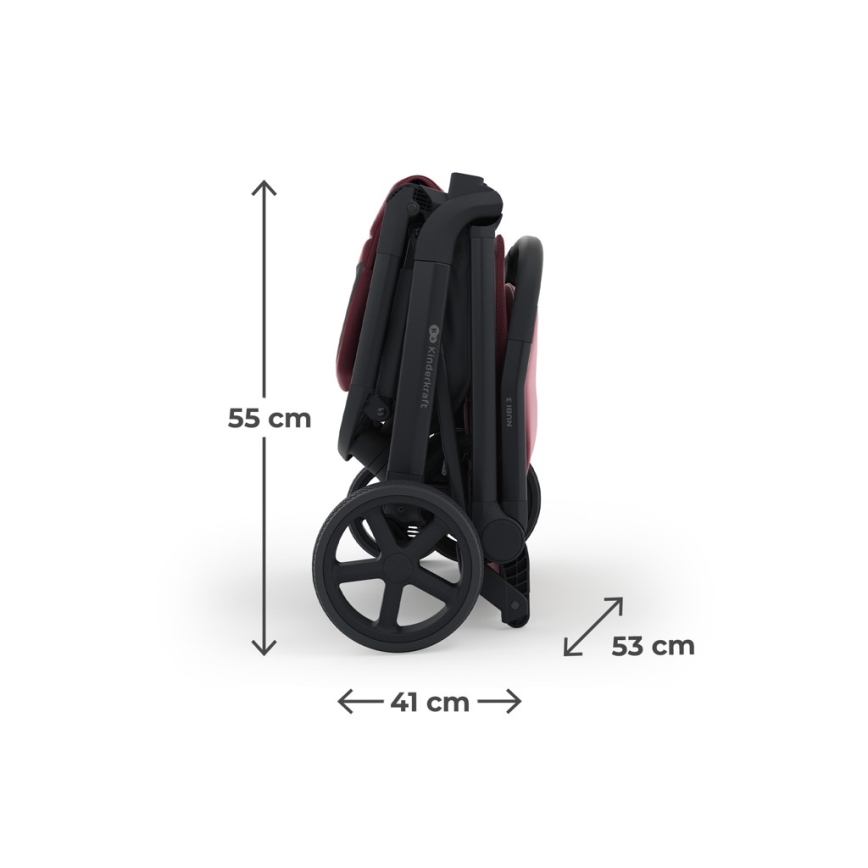 KINDERKRAFT SELECT - Sportska dječja kolica NUBI 3 Dark Ruby