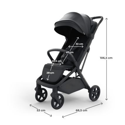 KINDERKRAFT SELECT - Sportska dječja kolica NUBI 3 Midnight Black