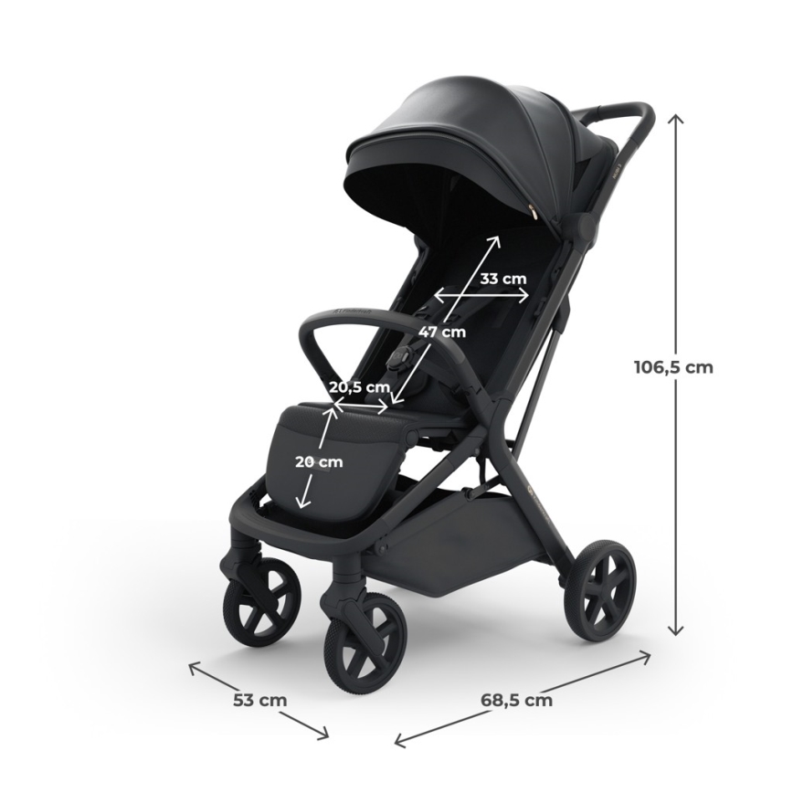 KINDERKRAFT SELECT - Sportska dječja kolica NUBI 3 Midnight Black