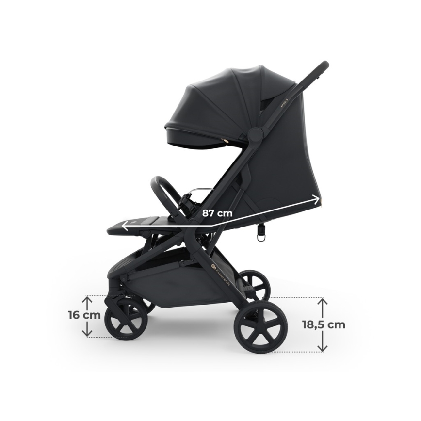 KINDERKRAFT SELECT - Sportska dječja kolica NUBI 3 Midnight Black