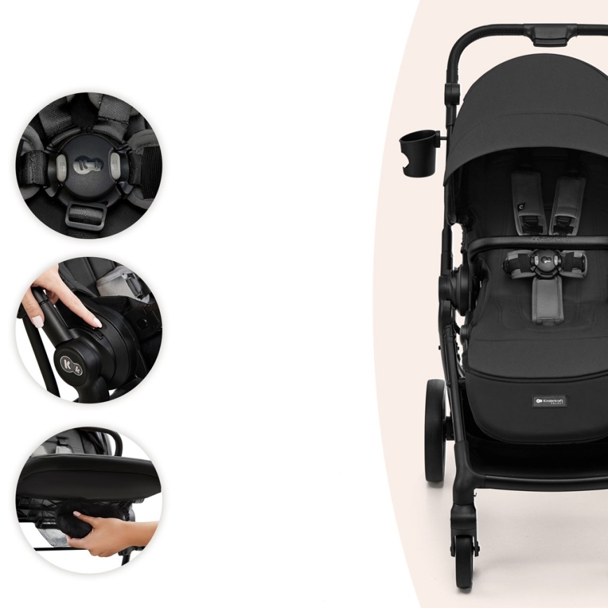 KINDERKRAFT SELECT - Sportska dječja kolica YOXI Moonlight grey