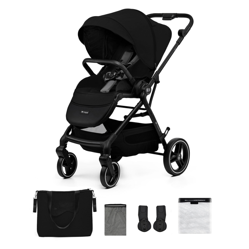 KINDERKRAFT SELECT - Sportska dječja kolica YOXI Pure black