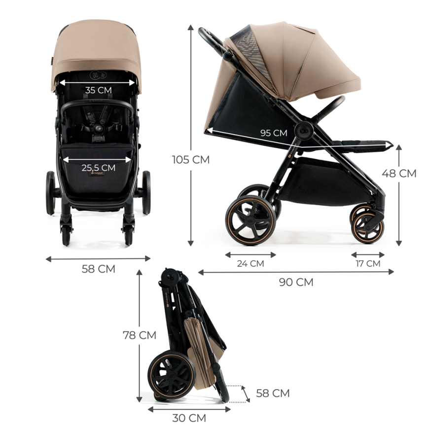 KINDERKRAFT SELECT - Sportska kolica MITZY Linen beige