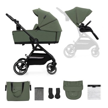 KINDERKRAFT SELECT - Sportski dječji kolica 2u1 YOXI Mystic green