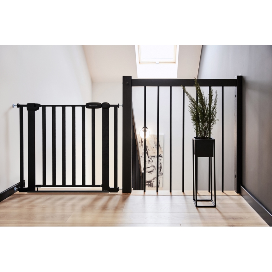 KINDERKRAFT - Sigurnosna pregrada LOCK&GO 75-103 cm crna