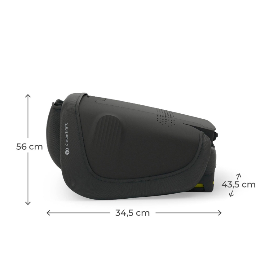 KINDERKRAFT - Sklopiva autosjedalica UNITY 2 i-Size 100-150 cm crna