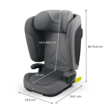 KINDERKRAFT - Sklopiva autosjedalica UNITY 2 i-Size 100-150 cm siva