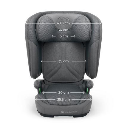 KINDERKRAFT - Sklopiva autosjedalica UNITY 2 i-Size 100-150 cm siva
