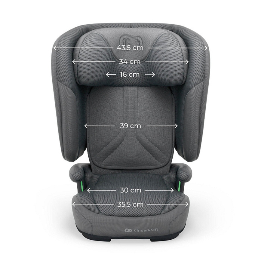 KINDERKRAFT - Sklopiva autosjedalica UNITY 2 i-Size 100-150 cm siva