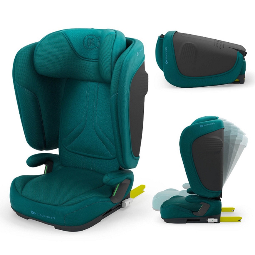 KINDERKRAFT - Sklopiva autosjedalica UNITY 2 i-Size 100-150 cm tirkizna