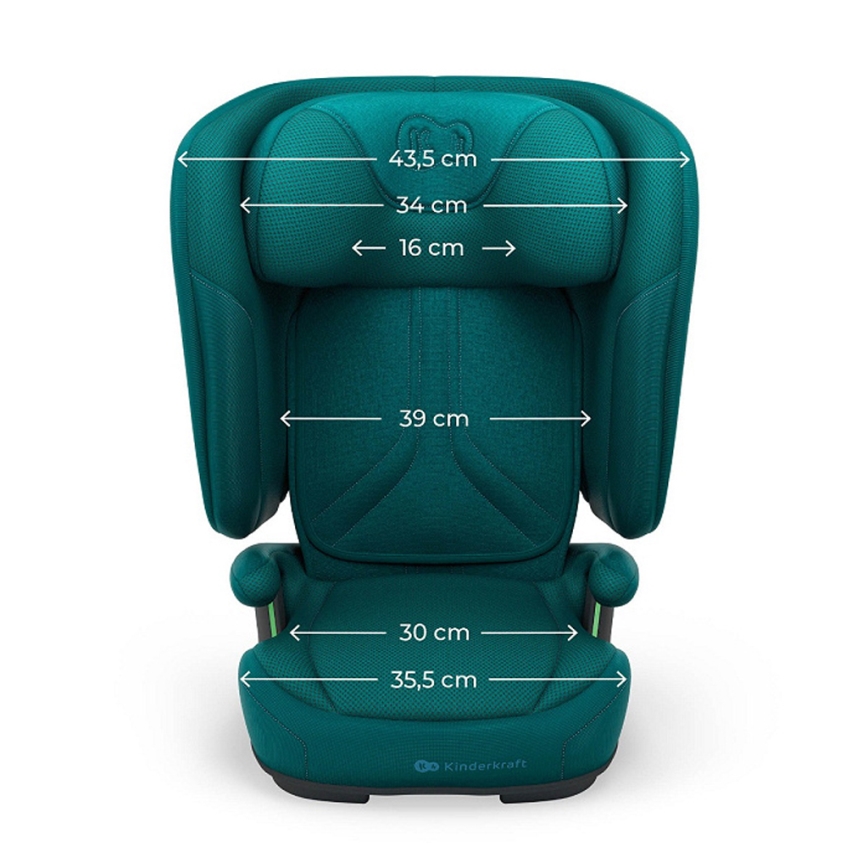 KINDERKRAFT - Sklopiva autosjedalica UNITY 2 i-Size 100-150 cm tirkizna