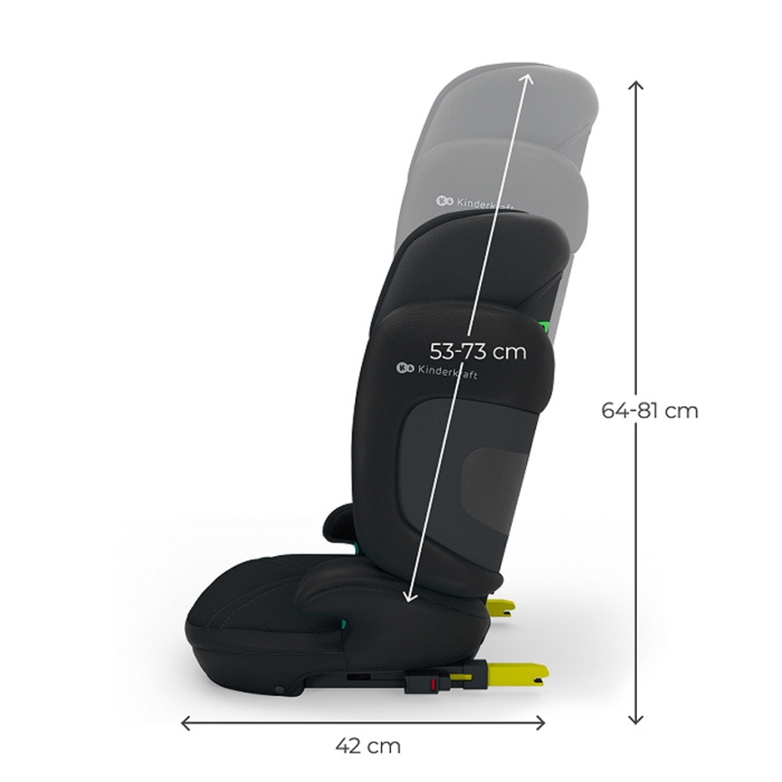 KINDERKRAFT - Sklopiva autosjedalica XPAND 2 PRO 100-150 cm crna