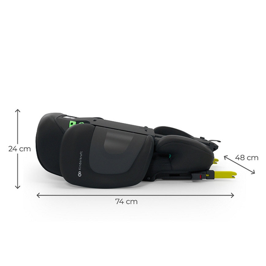 KINDERKRAFT - Sklopiva autosjedalica XPAND 2 PRO 100-150 cm crna