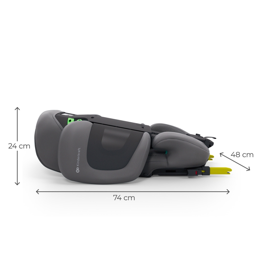 KINDERKRAFT - Sklopiva autosjedalica XPAND 2 PRO 100-150 cm siva