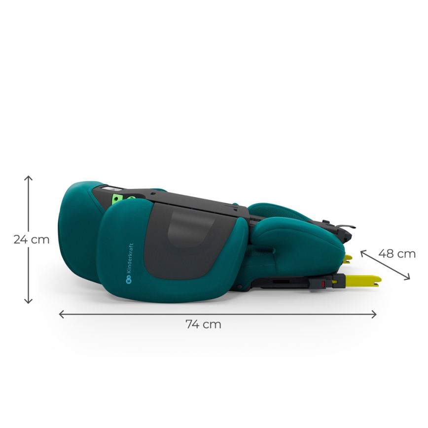 KINDERKRAFT - Sklopiva autosjedalica XPAND 2 PRO 100-150 cm tirkizna