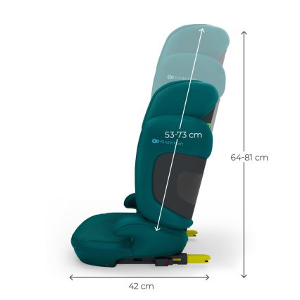KINDERKRAFT - Sklopiva autosjedalica XPAND 2 PRO 100-150 cm tirkizna