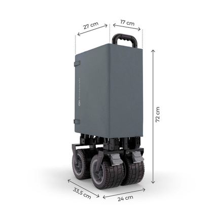 KINDERKRAFT - Sklopiva prevozna kolica WAGON ROLLSTER siva