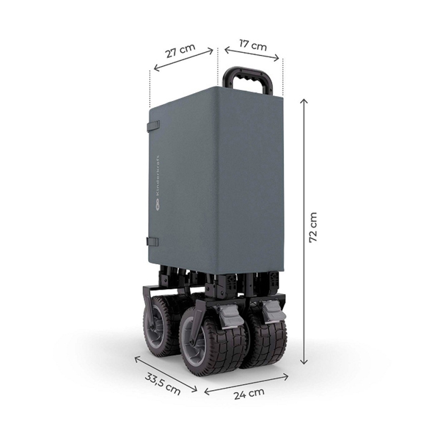 KINDERKRAFT - Sklopiva prevozna kolica WAGON ROLLSTER siva