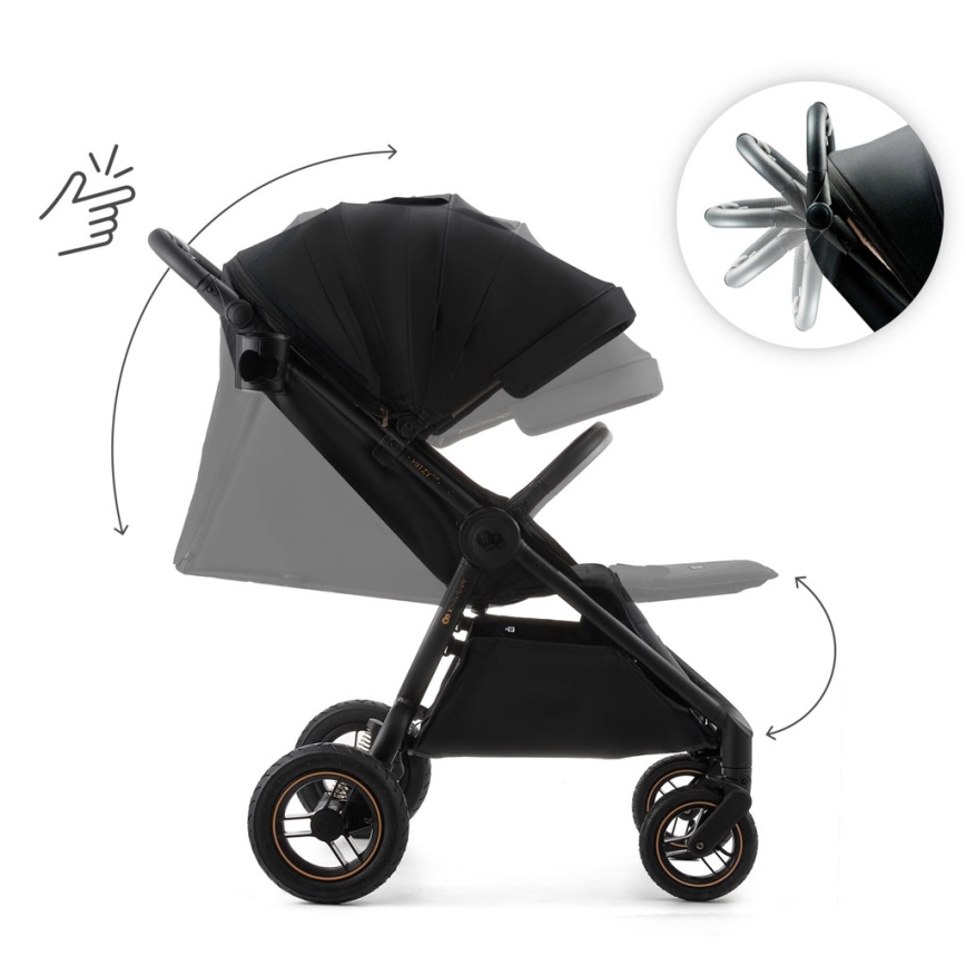 KINDERKRAFT - Sportska dječja kolica MITZY Air Black