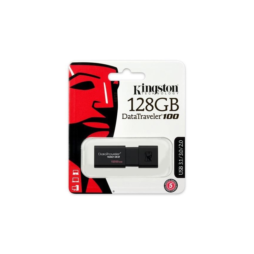 Kingston - Flash USB stick DATATRAVELER 100 G3 USB 3.0 128GB crni