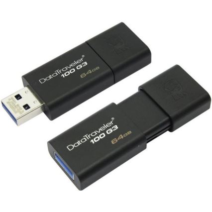 Kingston - Flash USB stick DATATRAVELER 100 G3 USB 3.0 64GB crni