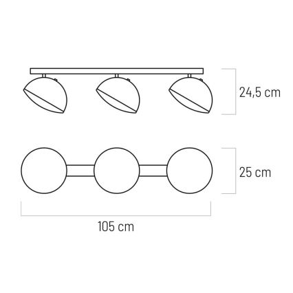 LED Reflektorska svjetiljka CROWD 3xLED/20W/230V crna