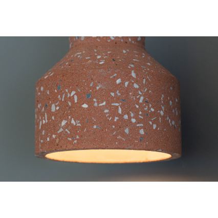 Luster na užetu RESIN 1xE27/11W/230V ružičasta/crna