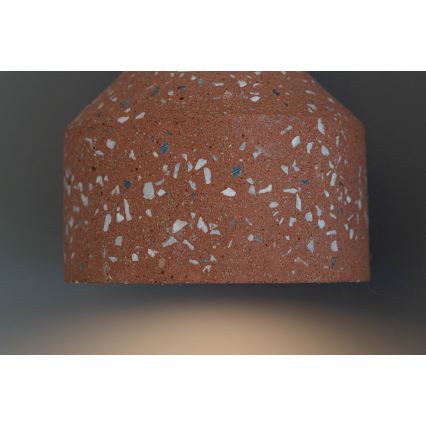 Luster na užetu RESIN 1xE27/11W/230V ružičasta/crna